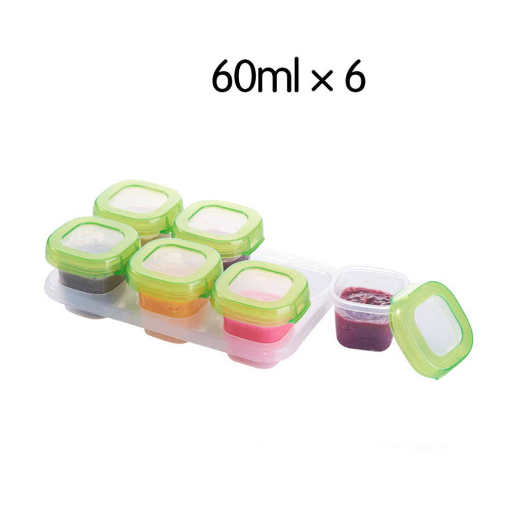Freezer Tray Baby - Juego de 6 Recipientes Portátiles para