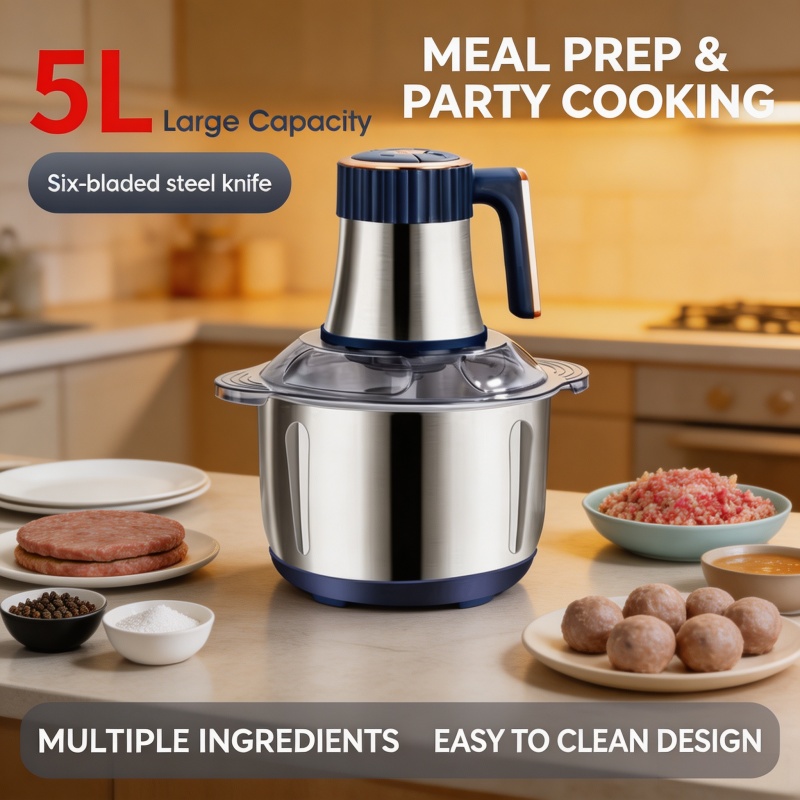 Baby Food Mill - Picadora de Carne Eléctrica de 5L,
