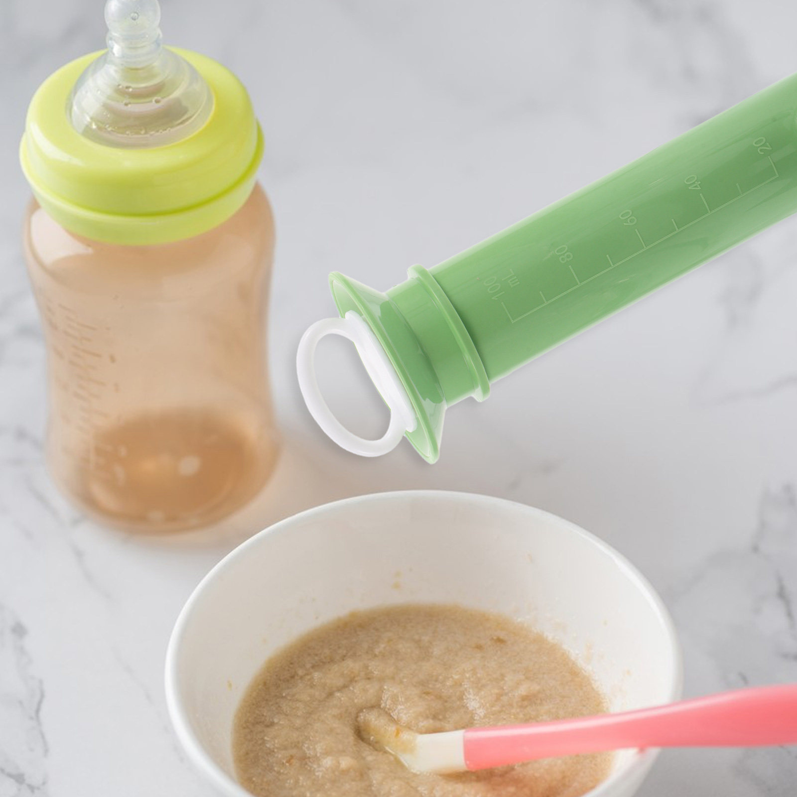 Baby Puree Pouch - Dispensador de Comida para Bebés, Compacto,