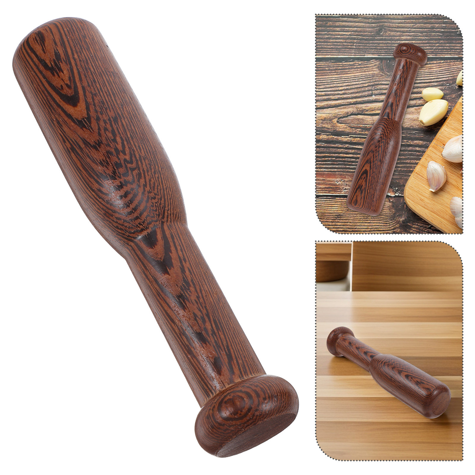Baby Food Mixer - Triturador manual de madera natural para