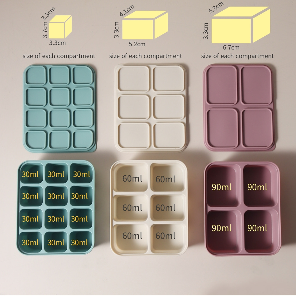 Freezer Tray Baby - Bandeja de silicona para cubitos de