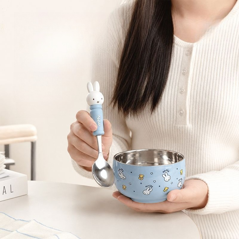Tazón de acero inoxidable con  - Baby Food Japan reseña y precio
