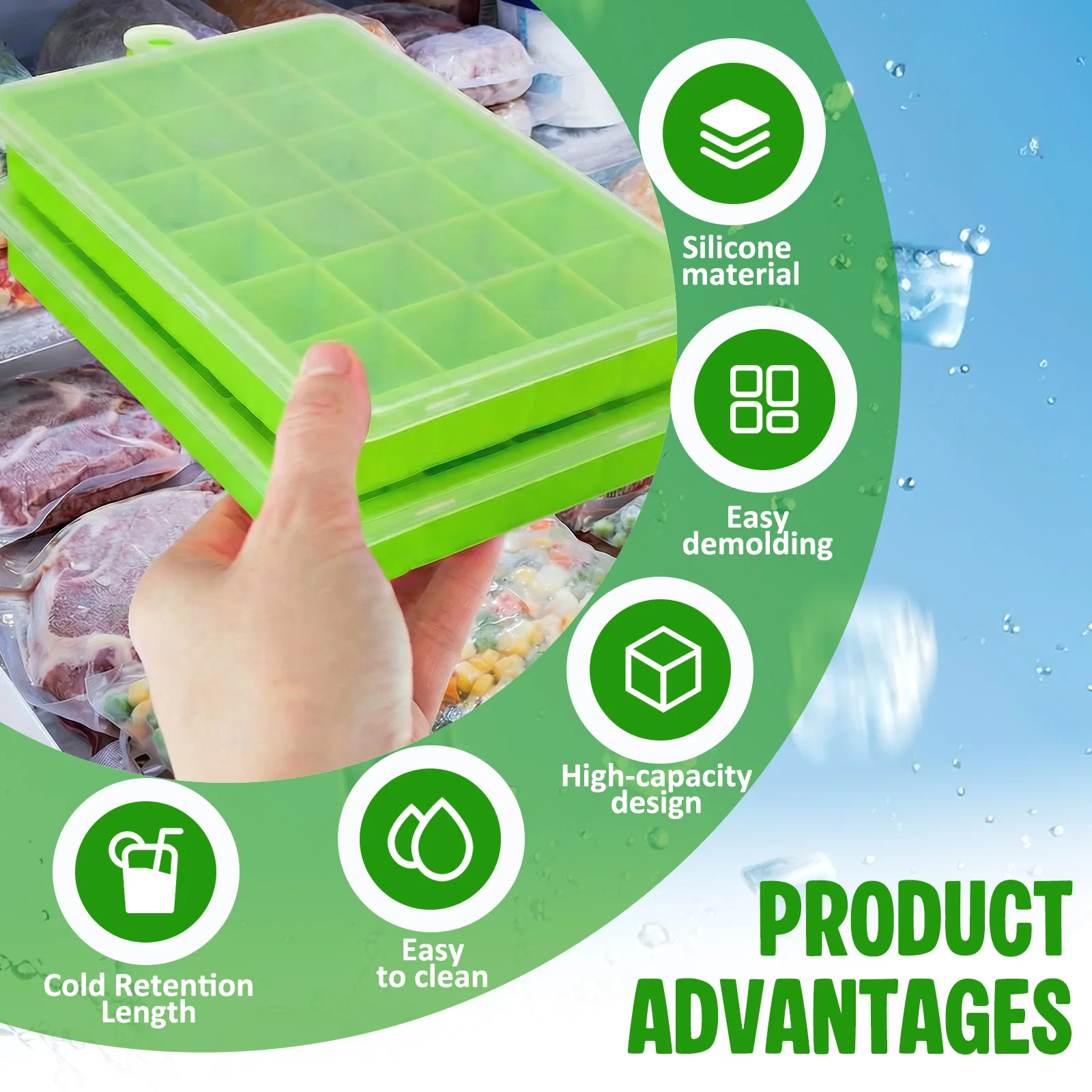 Molde de silicona para cubitos - Freezer Tray Baby reseña y precio