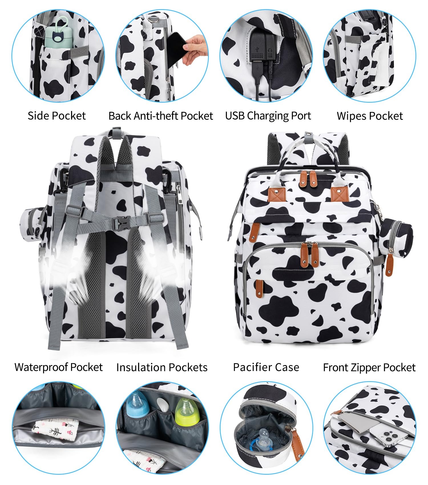 KABAQOO Mochila Pañalera con C - Baby Puree Pouch reseña y precio